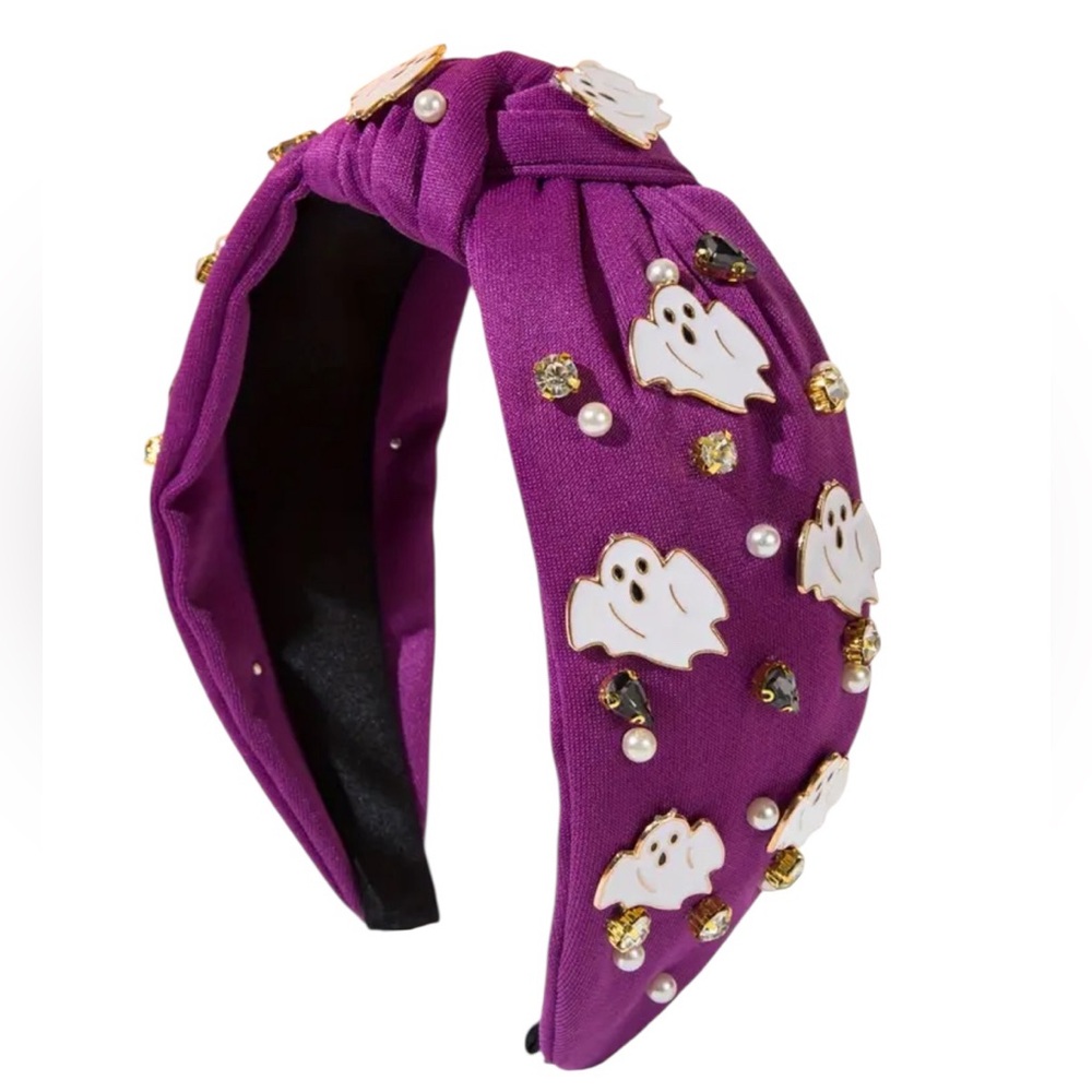 Purple Halloween Ghost Accented Headband